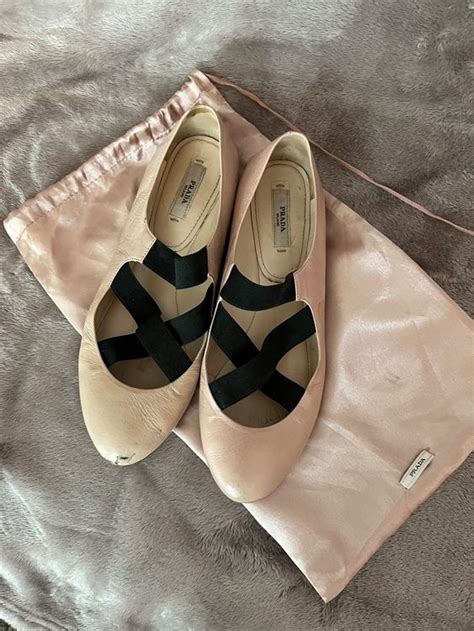 prada schuhe ballerina gr.38 c|prada ballerinas leder.